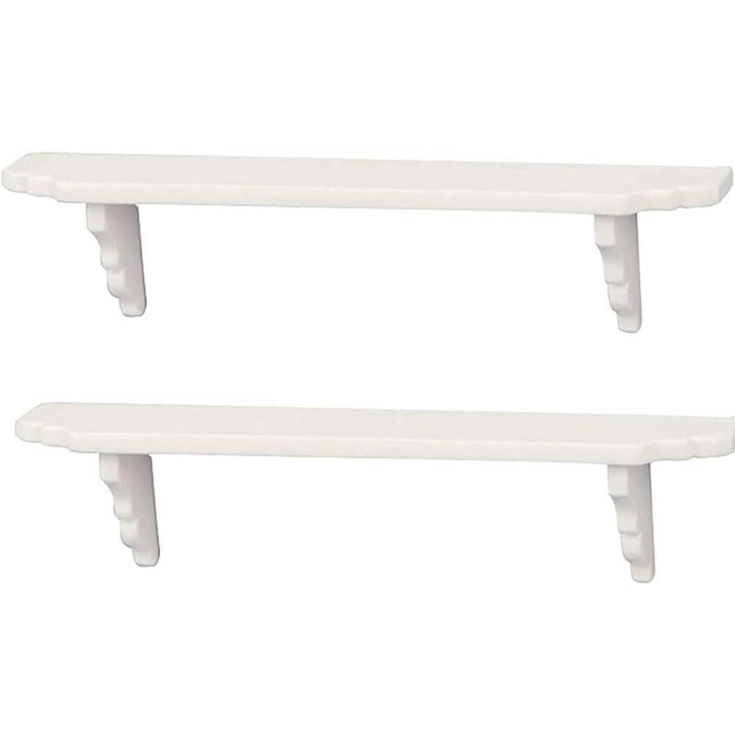 LuxusKollektion Puppengeschirr Puppenhaus Wandregal Weiss 2er Set 1:12