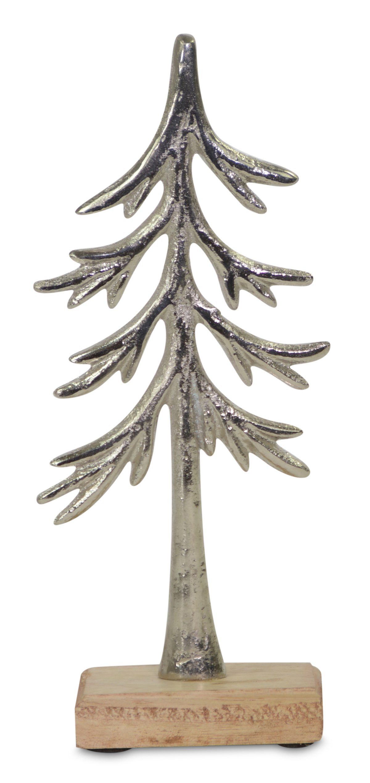 RIFFELMACHER & WEINBERGER Christbaumschmuck Baum zum Stellen, 23x5 cm, Aluminium silber, Wi