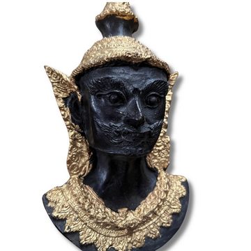 Asien LifeStyle Buddhafigur Thailändischer Yak Tempelwächter Kopf Bronze Maske