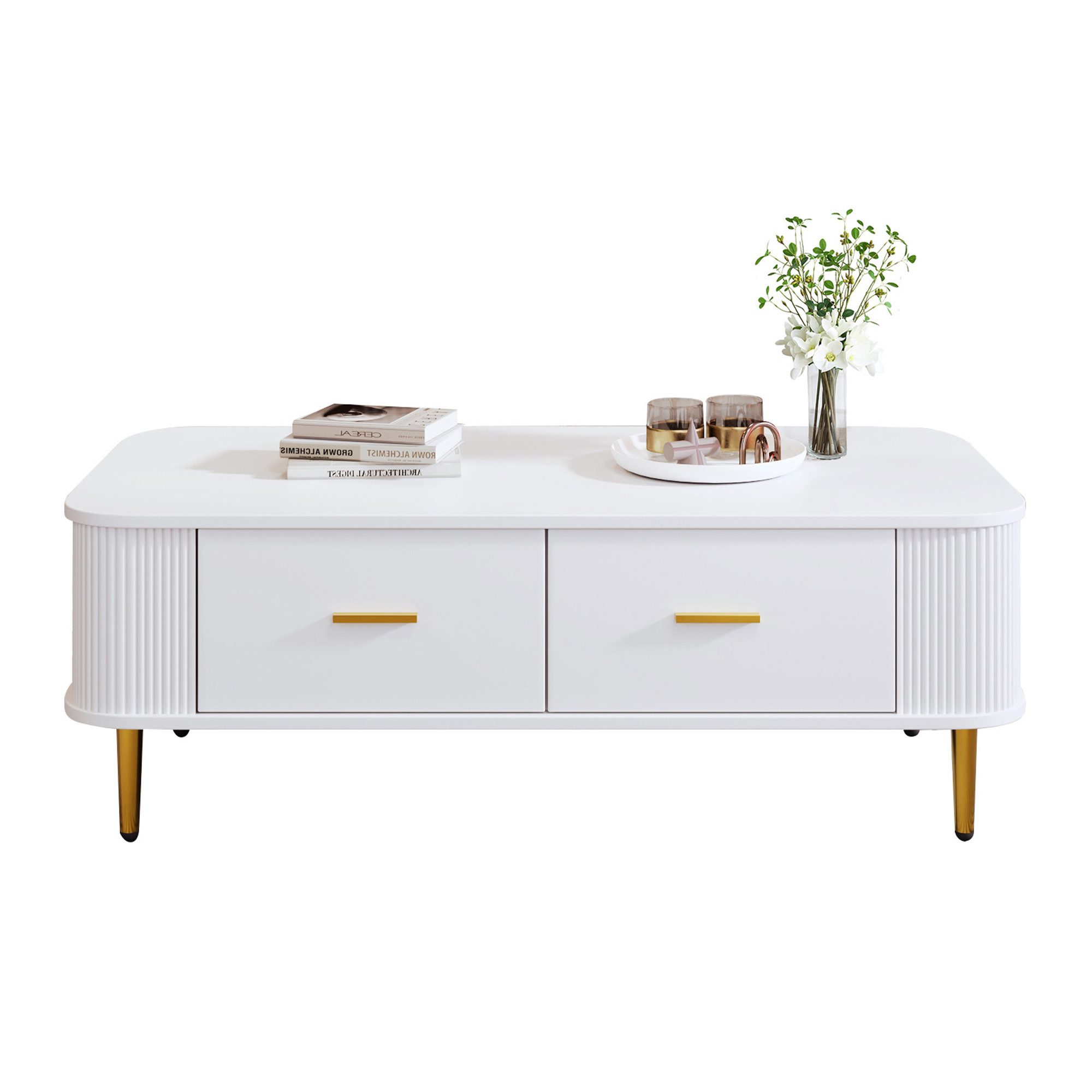 Merax Couchtisch mit 4 Schubladen (105*51*38cm), günstig online kaufen