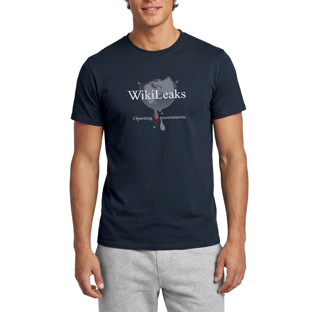 T-Shirt WikiLeaks Opening Governments Männer T-Shirt