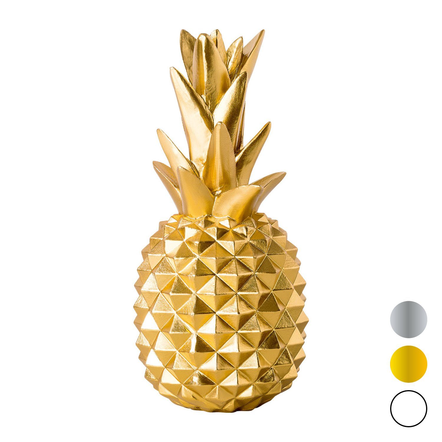 shelfmade aus Deko Tischdeko - Polyresin Kunstharz Gold Dekofigur Ananas Ananas Wohnzimmer Deko