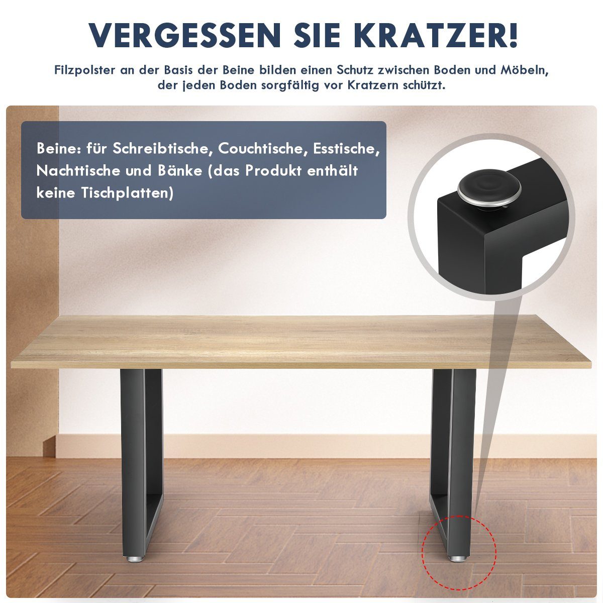 Metallfuß für 71 Tischuntergestell, / 45 für Stahl, x -From Couchtisch DIY iscooter Sitzbank, 2er-Set Sitzbank, 45 cm, x 40 Tischbein Tischbein 40 CM