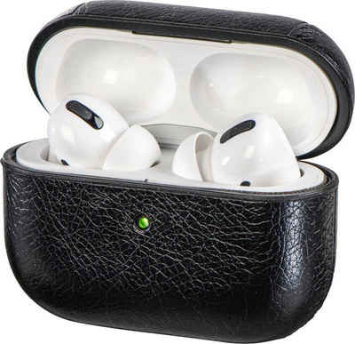 Hama Kopfhörer-Schutzhülle Hülle für Apple AirPods Pro Case mit Sportband u. Karabiner,Lederoptik