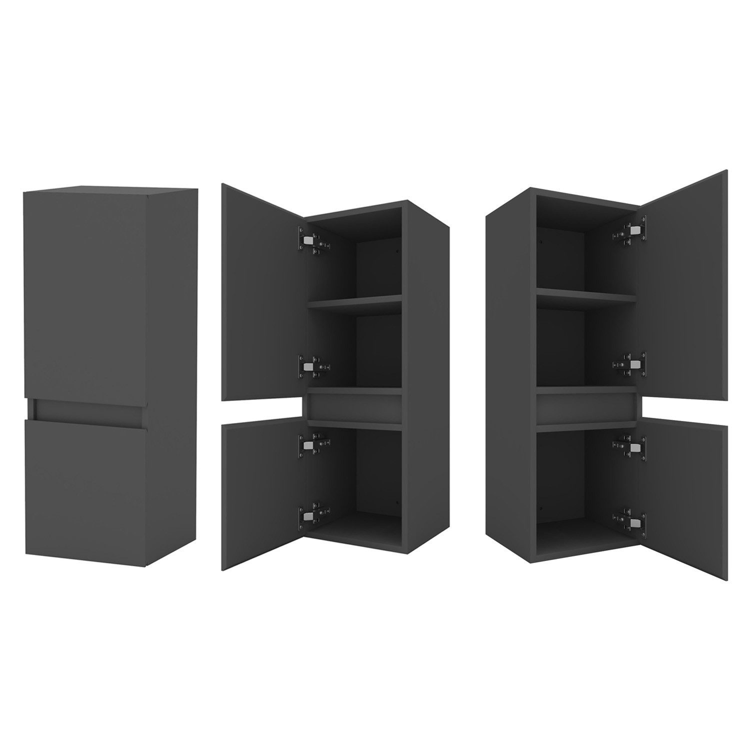 duschspa Waschtisch Unterschrank Waschbeckenunterschrank Waschtischunterschrank Badschrank, 50-120cm Hängeschrank, Matt / Hochglanz