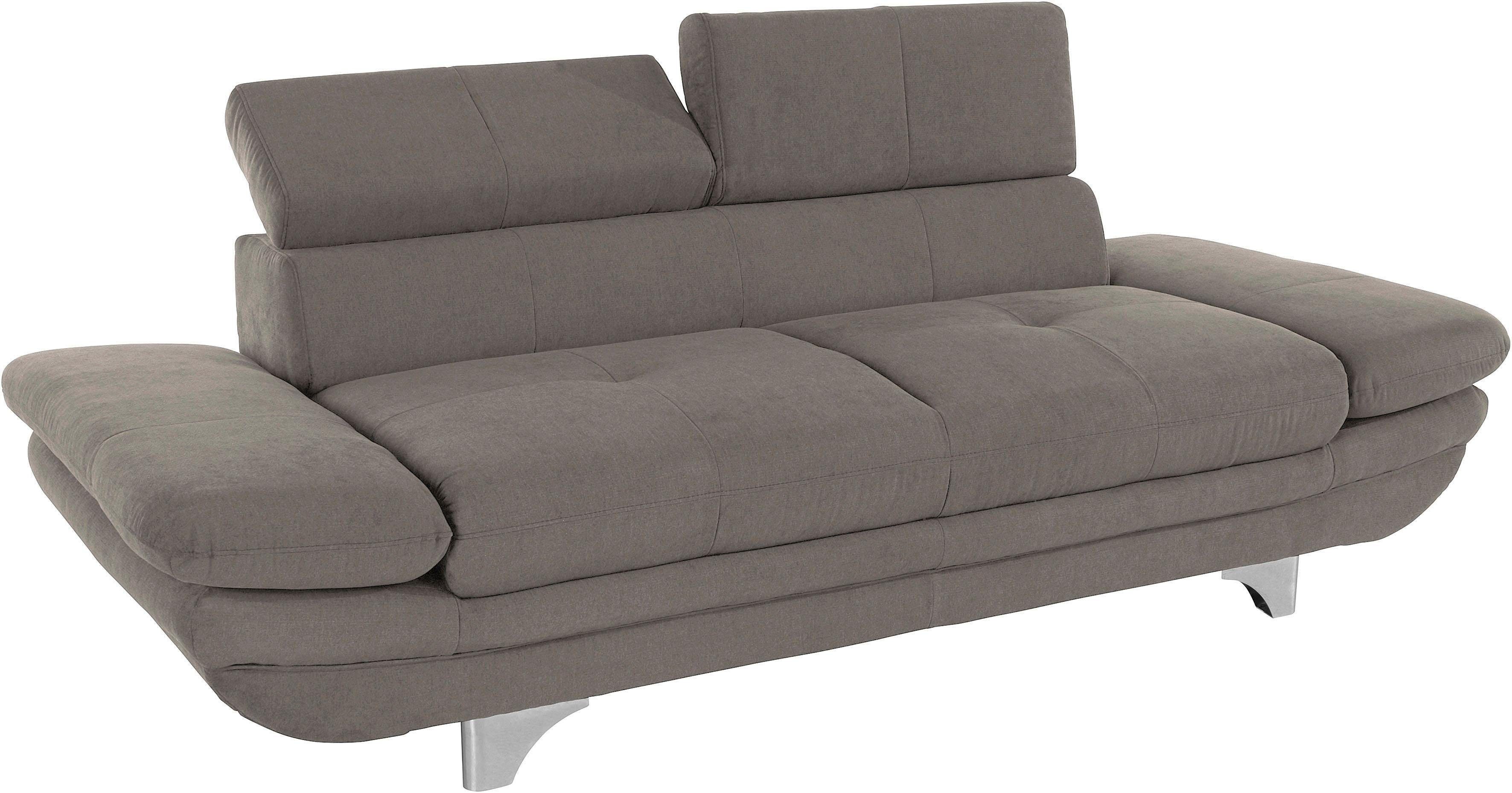 COTTA Polstergarnitur Enterprise, (Set), Set bestehend aus: 2-Sitzer mit Kopfteilverstellung & Hocker