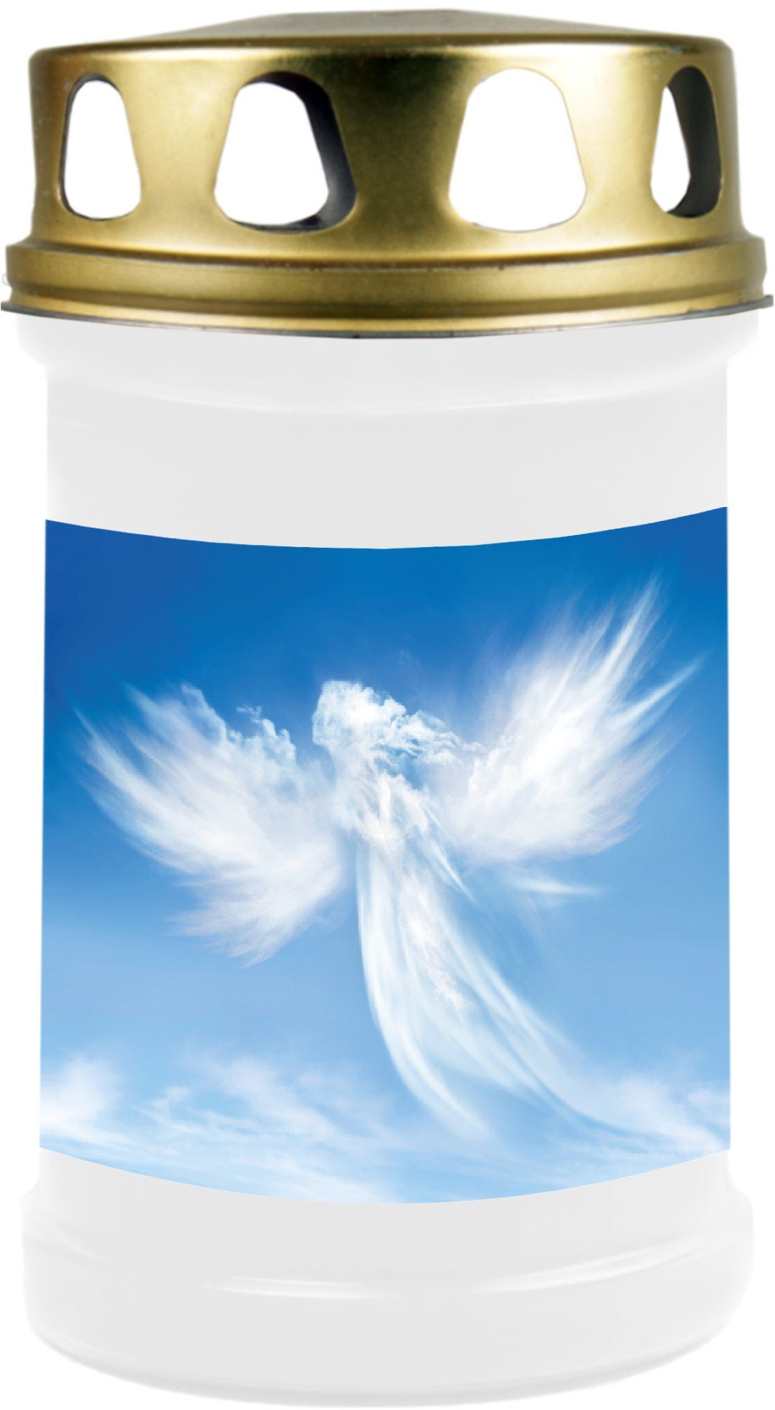 HS Candle Grabkerze GK-04210 (1-tlg), Grabkerze Brenndauer 48 Stunden mit Motiven
