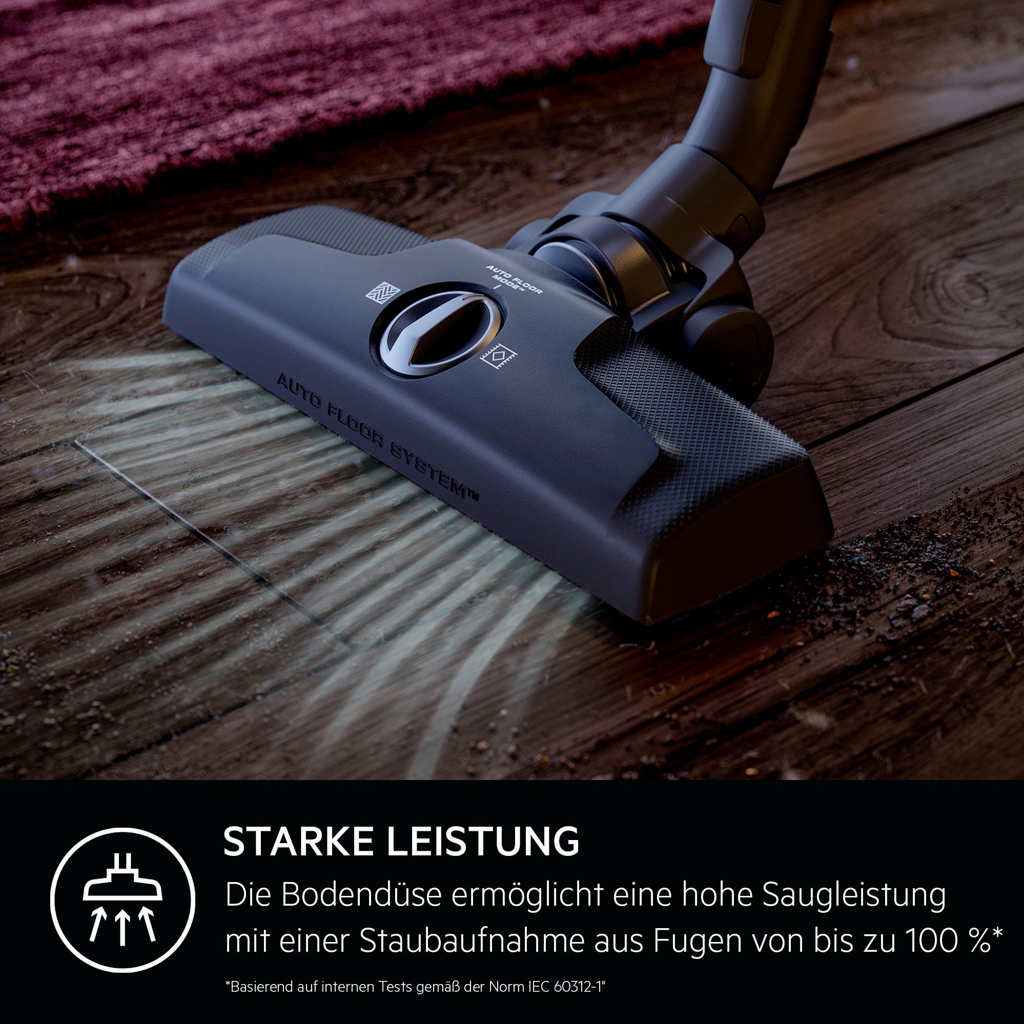 AEG Bodenstaubsauger CLEAN 6000 (AB61C2ÖKO/AB61C1WP/AB61C2DBS), hohe Saugleistung, 750 W, mit Beutel, inkl. Zusatzdüsen, 65 % Recyclingkunststoff