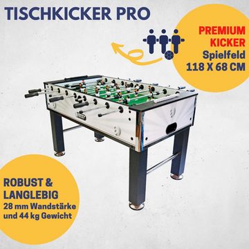 Best Sporting Kickertisch Premium Kickertisch Erwachsene mit großer 118 x 68 cm Spielfläche, Robuster Tischkicker Profi in hochwertiger Ausführung
