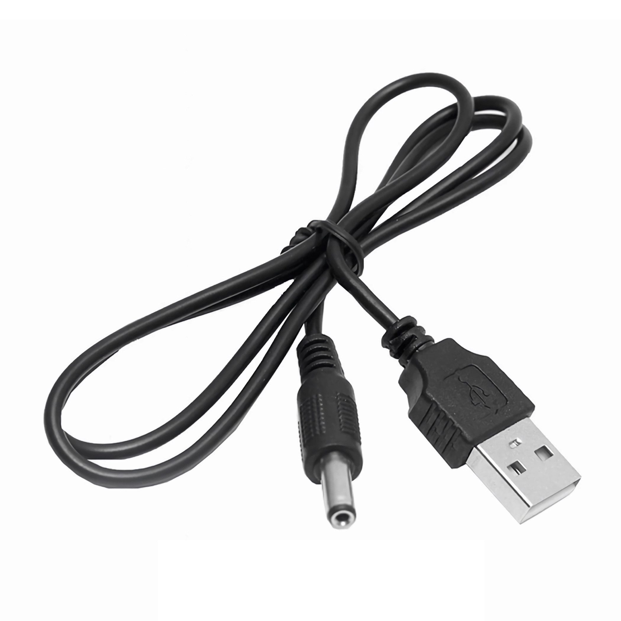 Bolwins B62 USB Stromkabel Kabel auf DC Hohlstecker 5.5 x 2.1mm Ladekabel 50cm Netzkabel, USB Typ A, DC-Stecker (50 cm), USB A auf DC