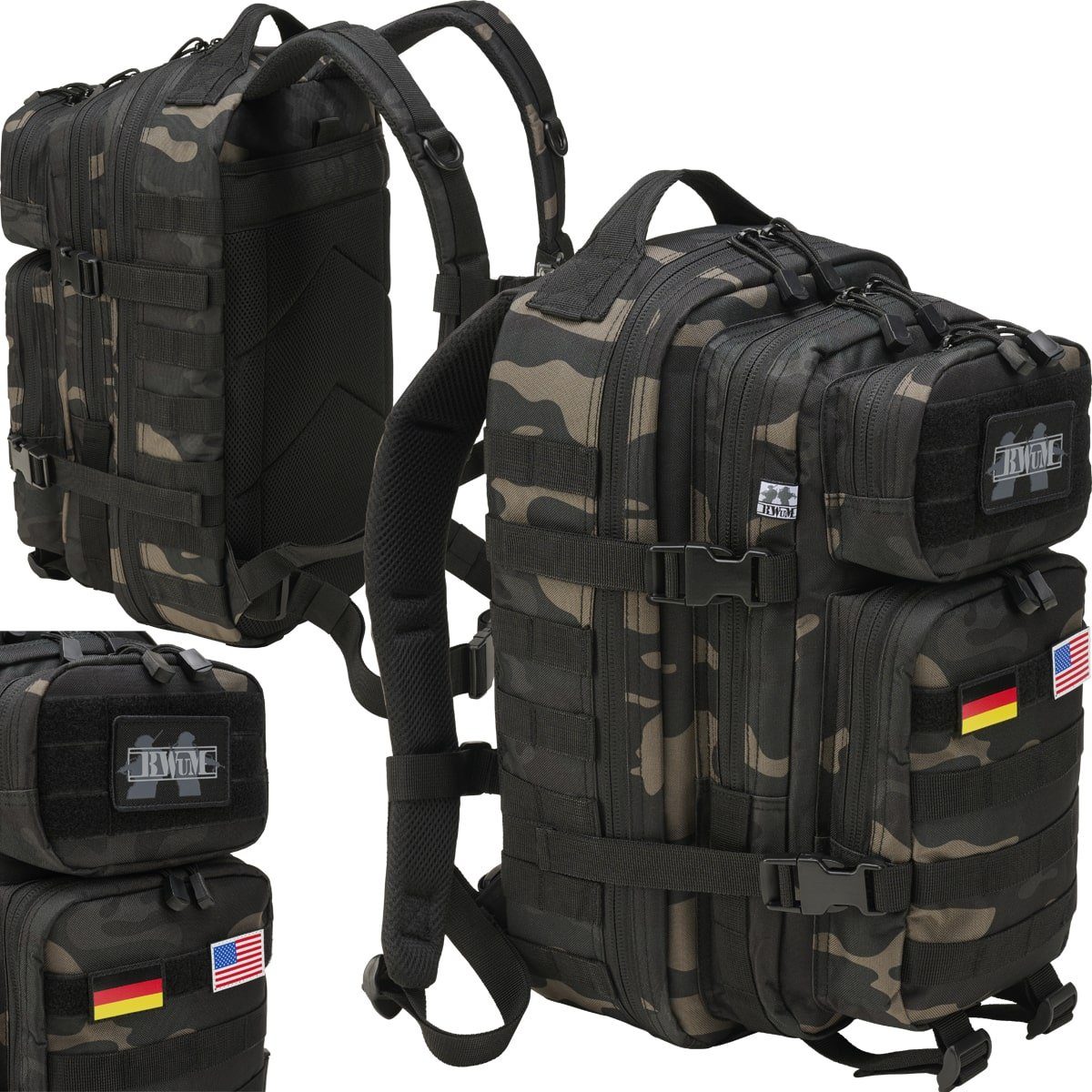BWuM Trekkingrucksack BWuM US Assault Pack Cooper Rucksack + Patch & Flagge günstig online kaufen