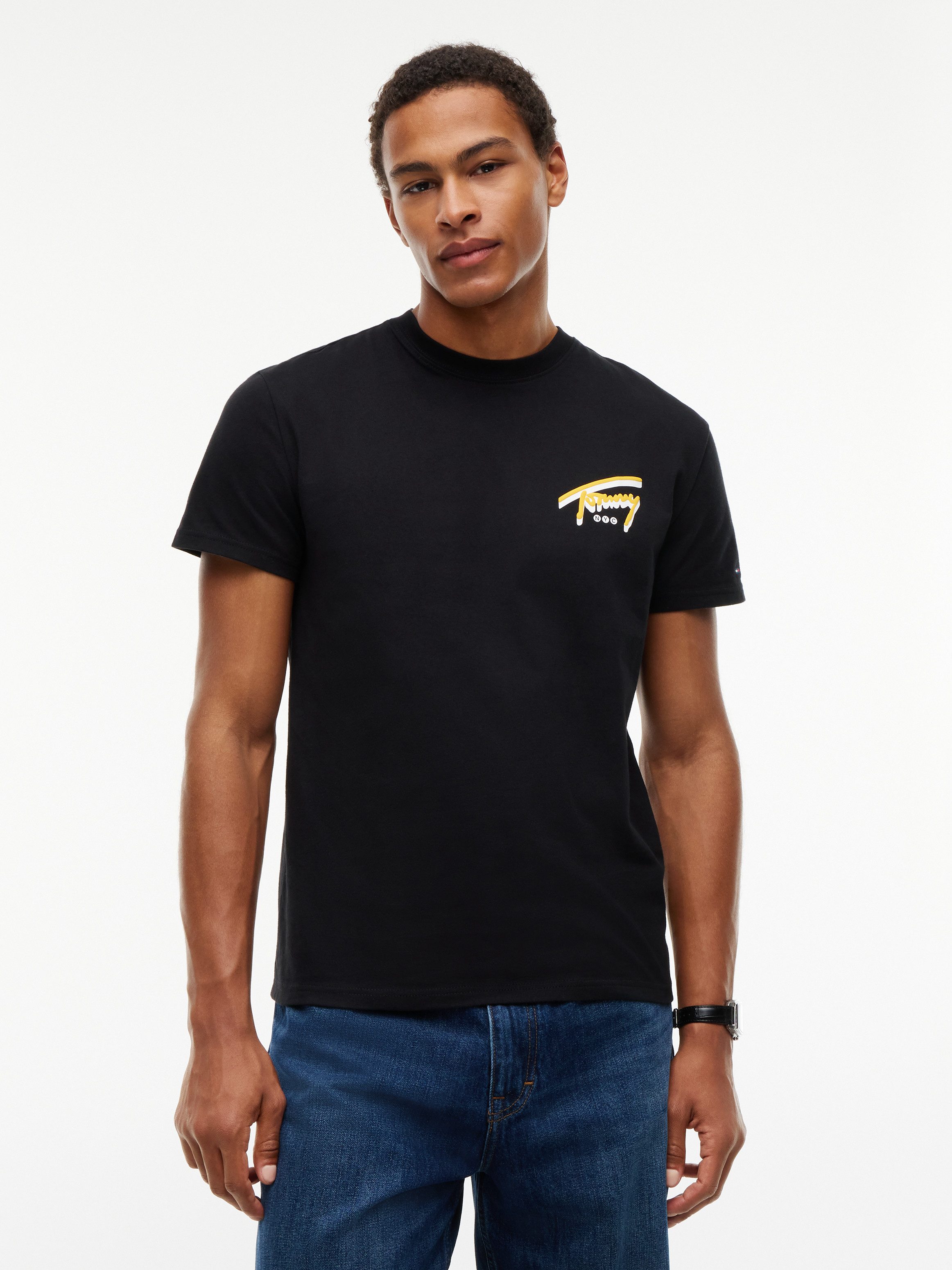 Tommy Jeans T-Shirt REGULAR SIGN BACKPRINT TEE Regular fit mit Markenprint