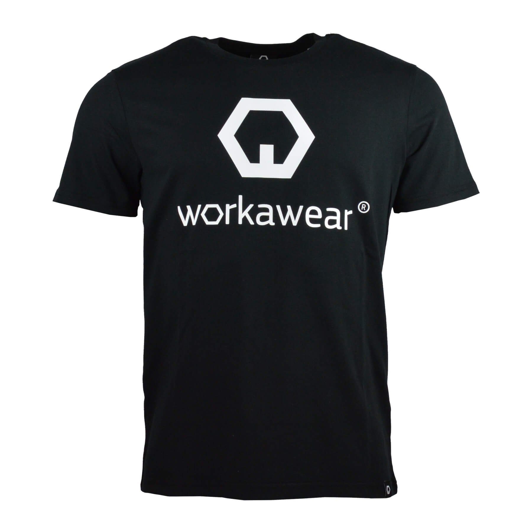 workawear T-Shirt T-Shirt Schwarz Nachhaltig 100% Bio Baumwolle, Vegan Approved