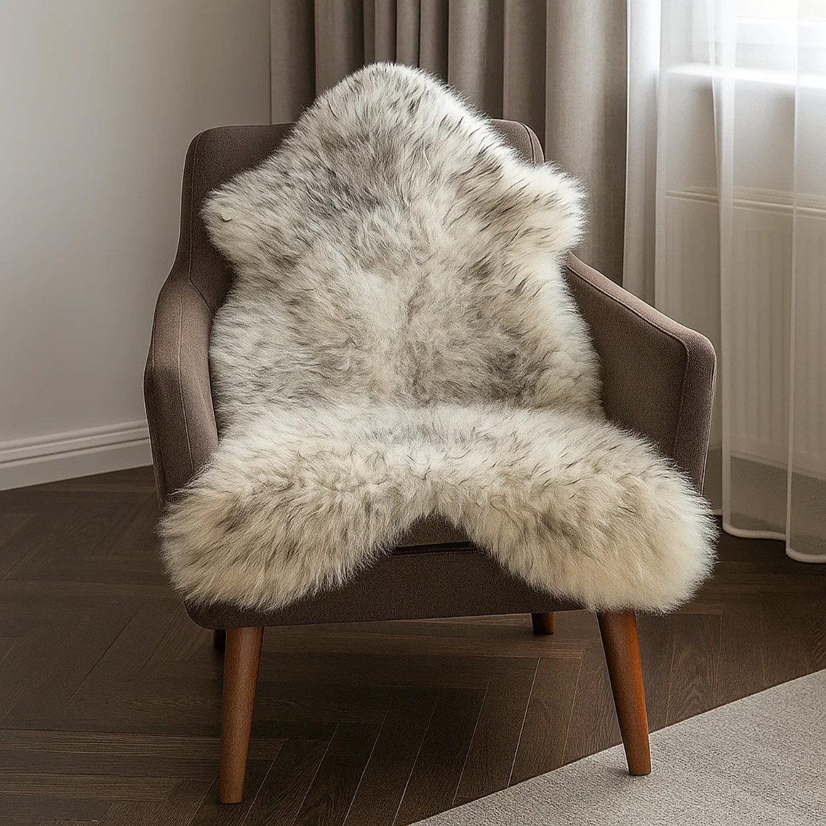 Provellus Fellteppich Öko Schaffell Geflammt – Echt, mit kleinen Mängeln günstig online kaufen