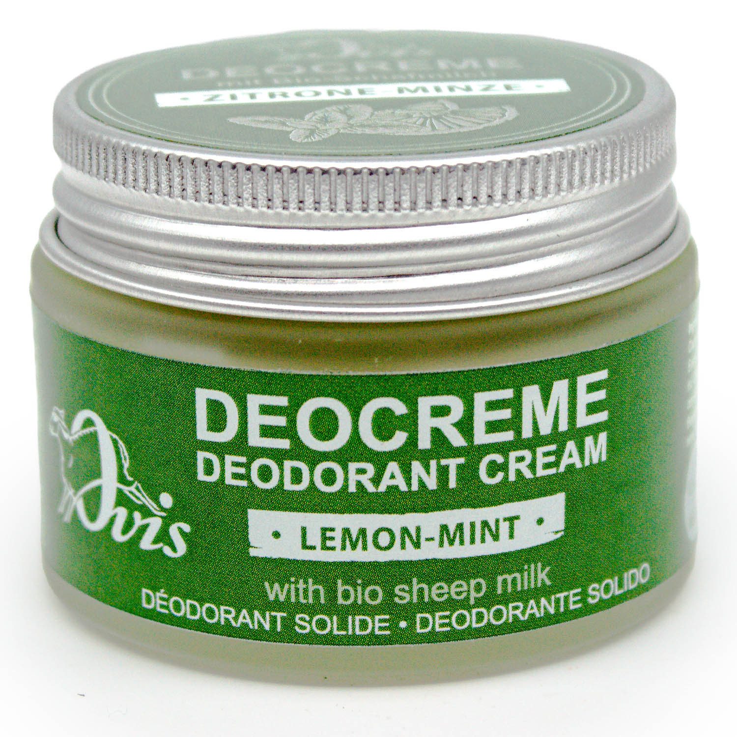 Ovis Deo-Creme "Zitrone-Minze" Körperpflegeduft 50ml, Made in Österreich, 1-tlg., Glastiegel mit Schraubverschluß