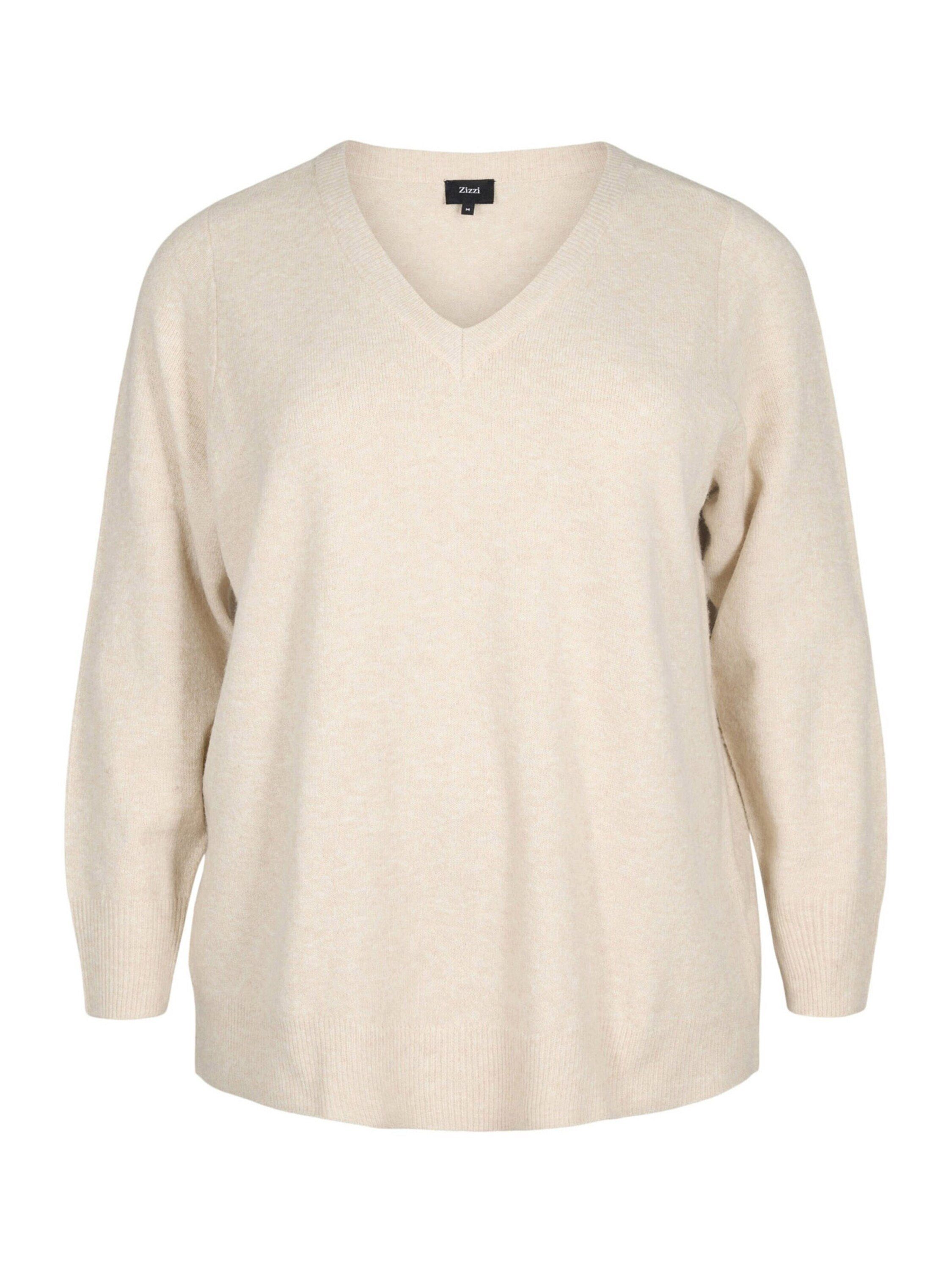 Zizzi Strickpullover CASUNNY (1-tlg) Plain/ohne Details