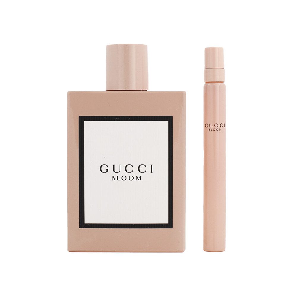 GUCCI Pflege-Geschenkset Gucci Bloom Eau de Parfum Set 100 ml + 10 ml Mini, 2-tlg., Florales Damenset mit Jasmin, Tuberose und Rangunschlinger