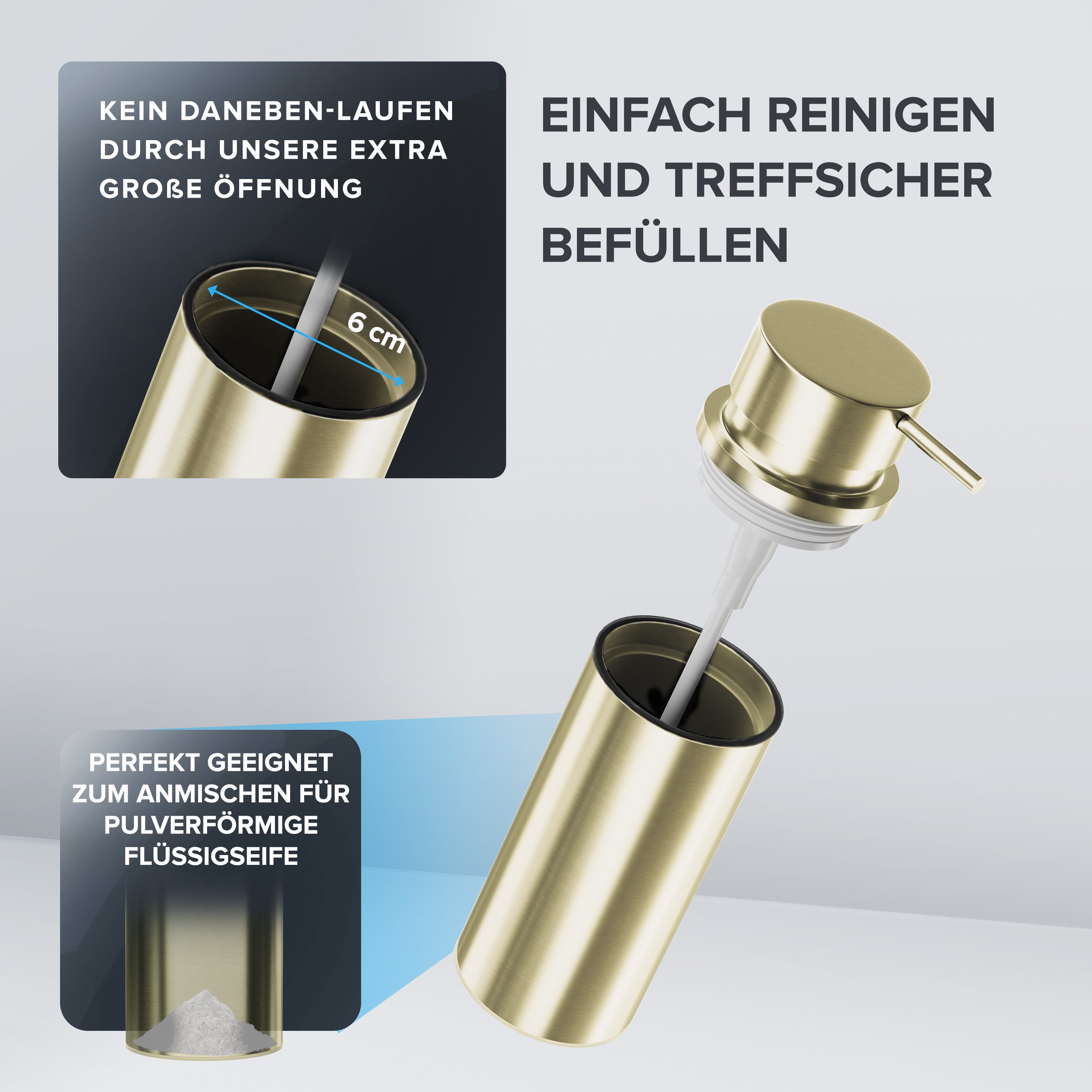 ovimar Seifenspender, (1-tlg), aus Edelstahl in Gold zur günstig online kaufen