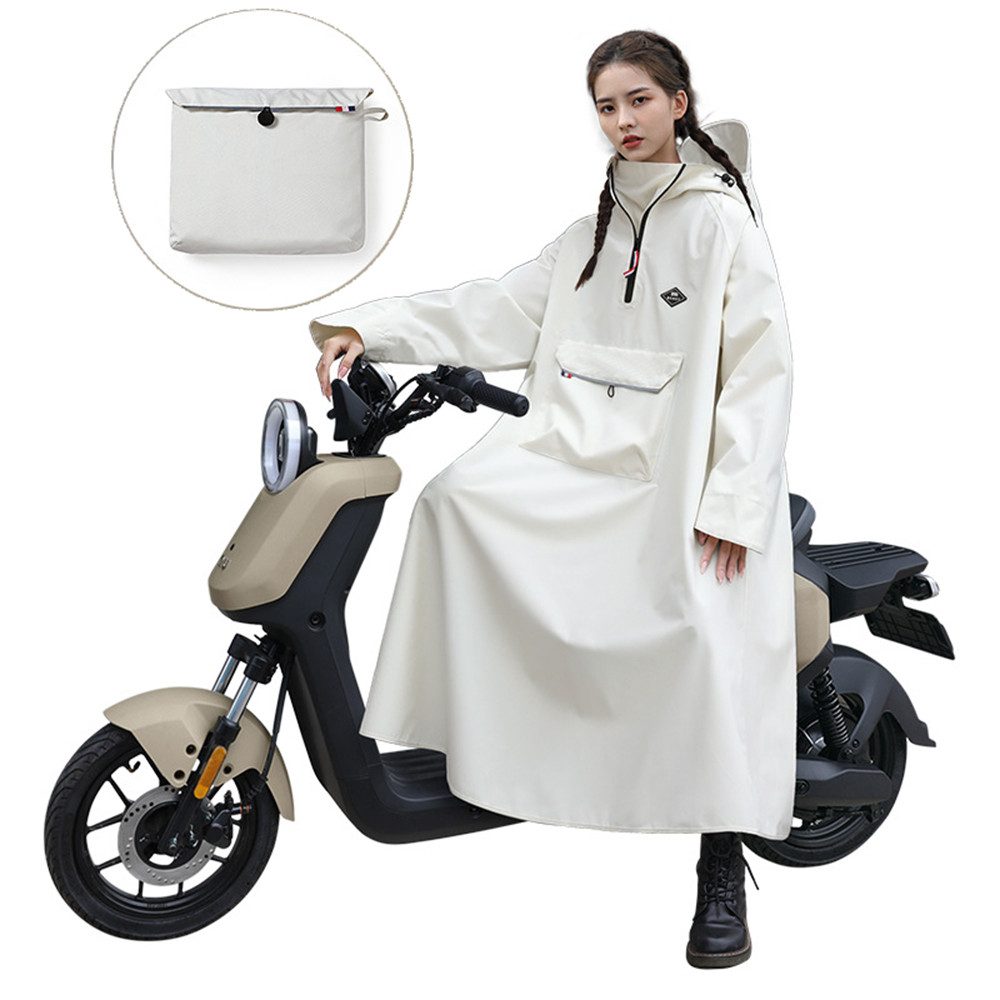 MOPUEA Regenponcho Fahrrad Regenmantel Regenjacke Damen Herren Poncho Regenponcho (zuverlässigen Wetterschutz, 1-St) wasserdicht mit Kapuze und Tasche, Polyester, Atmungsaktiv, Packbar