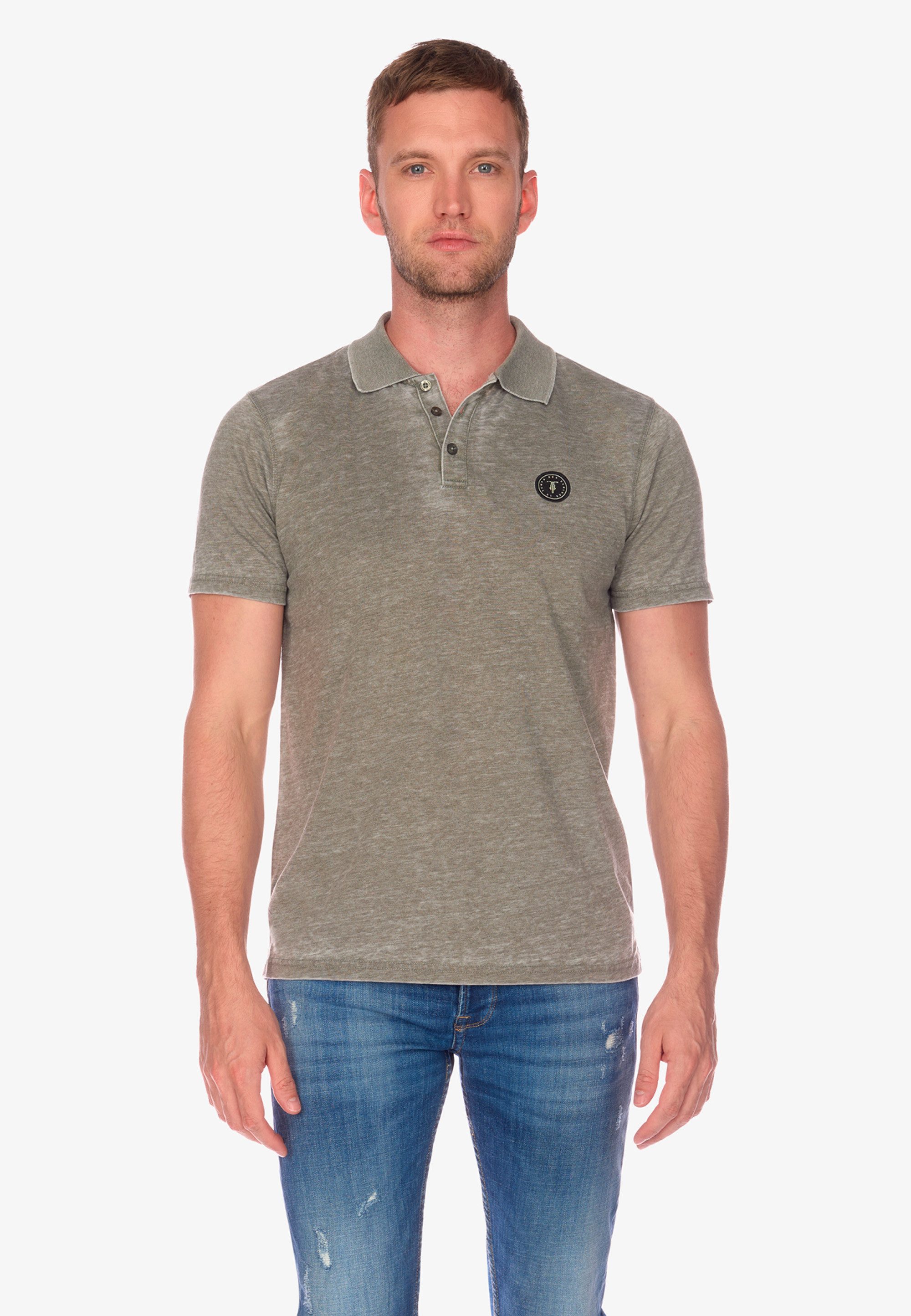 Le Temps Des Cerises Poloshirt BRETY mit meliertem Design