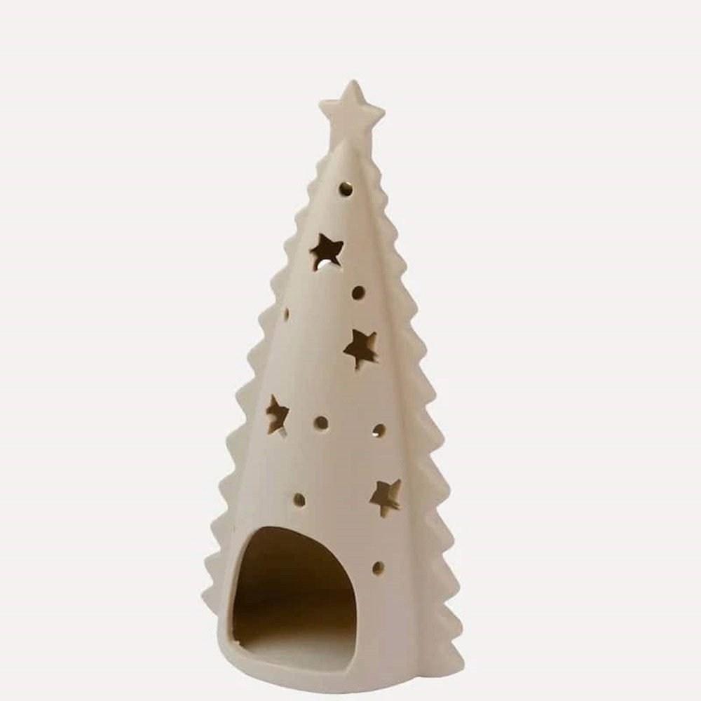Home Delight B.V. Teelichthalter Teelichthalter Tannenbaum Baum aus Keramik 8,9 x 6,7 x 17 cm