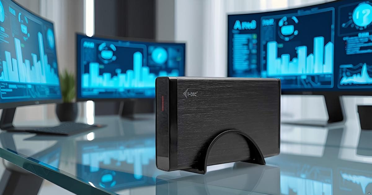 I-TEC Externe Festplatte 3TB 3,5" USB 3.0 Desktop Speicher mit Netzteil externe HDD-Festplatte 3,5", für PC, Laptop, PS4, PS5, Xbox - kompatibel mit Windows, Mac, Linux