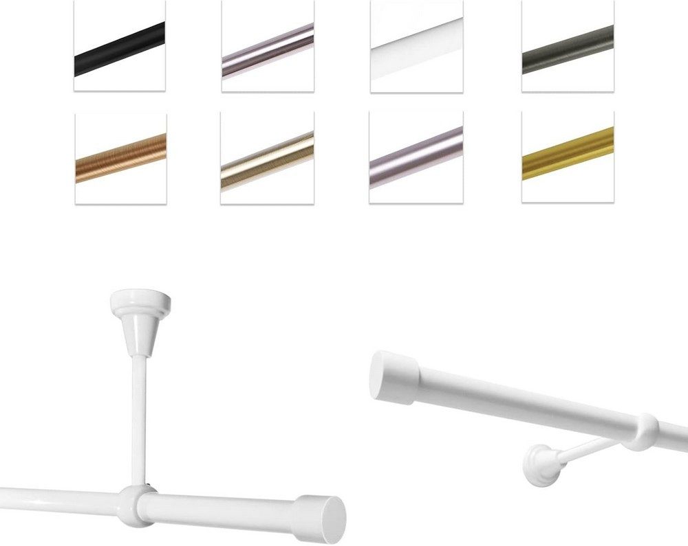 MDEKOR Gardinenstange Vorhangstange 19mm, 1-läufig, 1-läufig Wand oder Deck günstig online kaufen