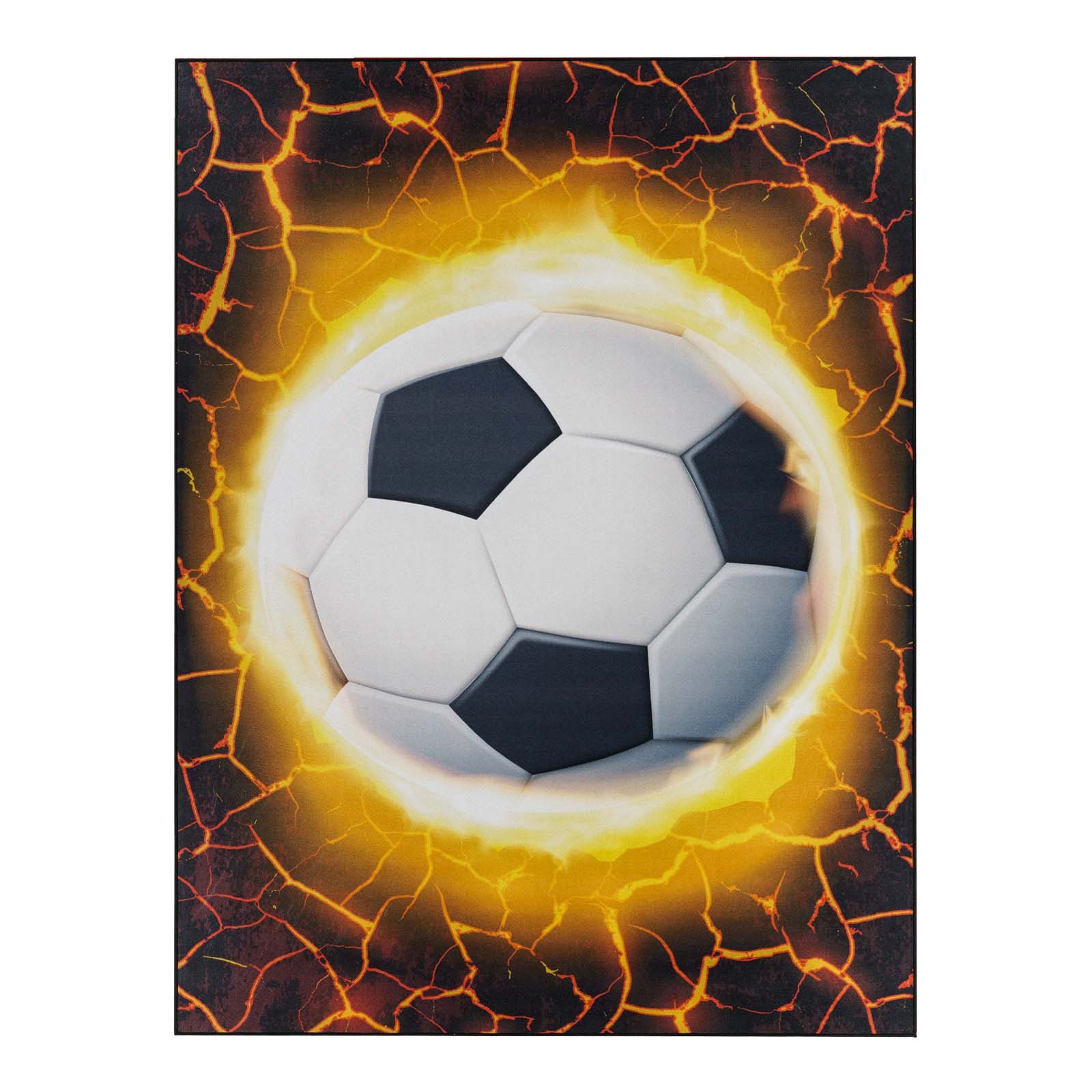 TaraCarpet Kinderteppich Fresh Kids Fußball, rechteckig, Höhe: 5 mm, Fresh Kids Fußball Krush Kinderzimmer Jugendzimmer 80x150 cm