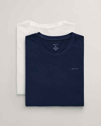 Gant T-Shirt C-NECK T-SHIRT 2-PACK (2-tlg) aus besonders weichem Material