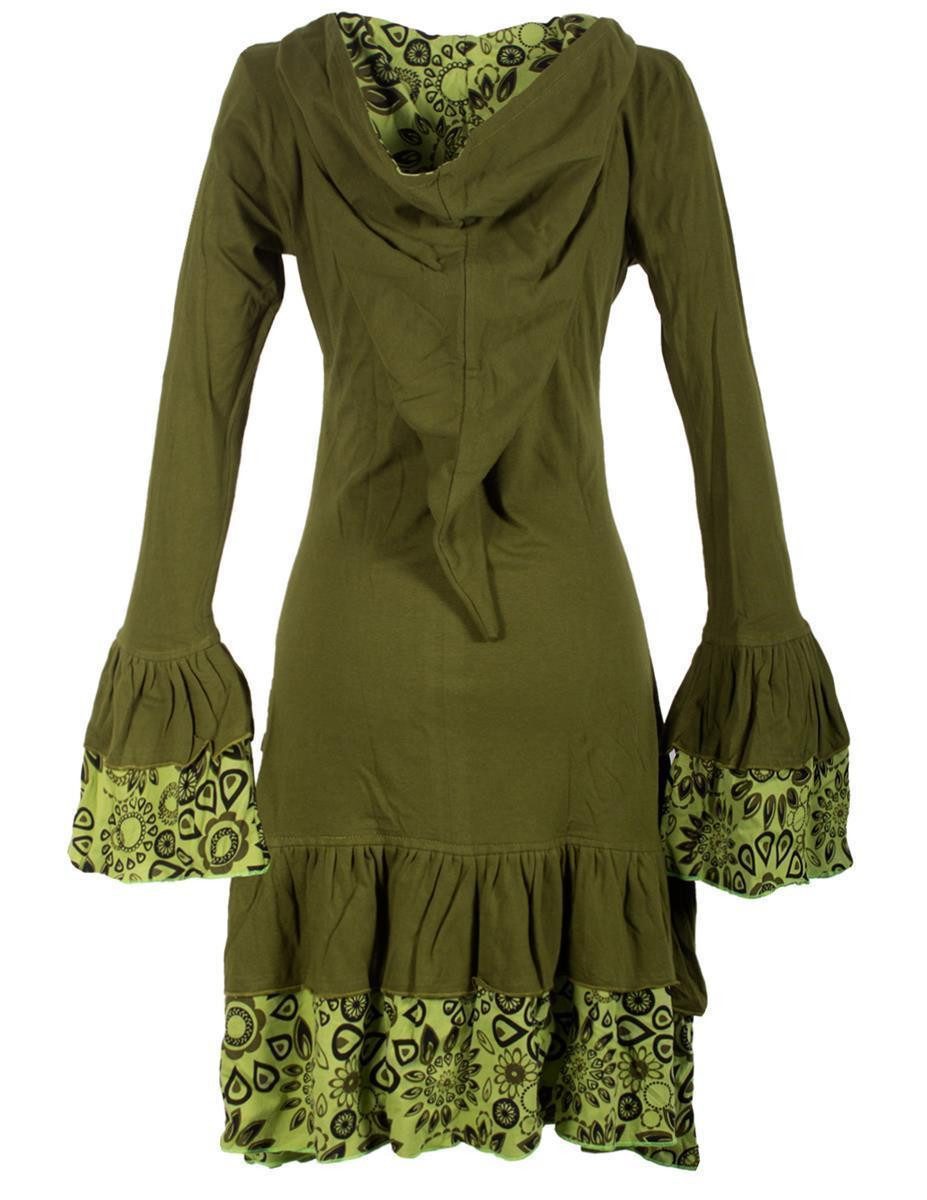 Vishes Jerseykleid Lagenlook Elfenkleid mit Zipfelkapuze günstig online kaufen