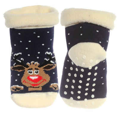 Martinex Thermosocken Socken Baby Kinder Weihnachtssocken 20 bis 37 Antirutschsocken