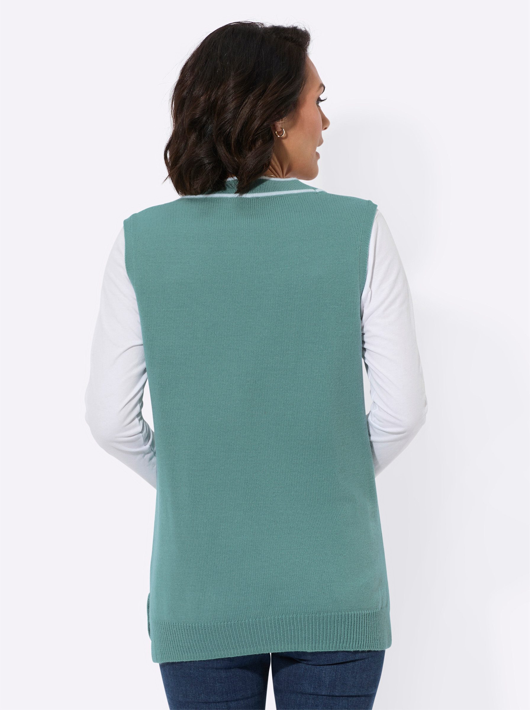 Witt Strickweste Strickweste Ärmellos Jersey