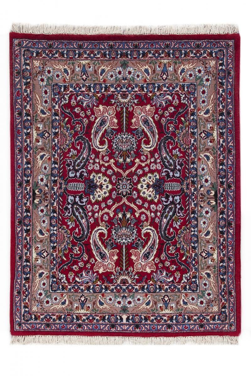 Orientteppich Isfahan Seidenkette 71x91 Handgeknüpfter Orientteppich, Nain Trading, rechteckig, Höhe: 6 mm