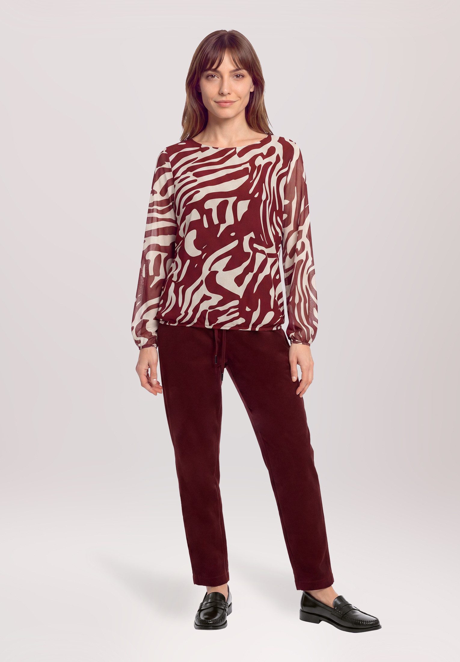 Betty&Co Kurzarmshirt Damen mit Gummizug (1-tlg)
