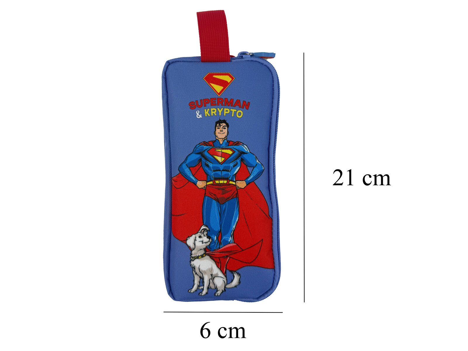 Superman Federmäppchen mit zwei Fächern Federmappe mit Reißverschluss