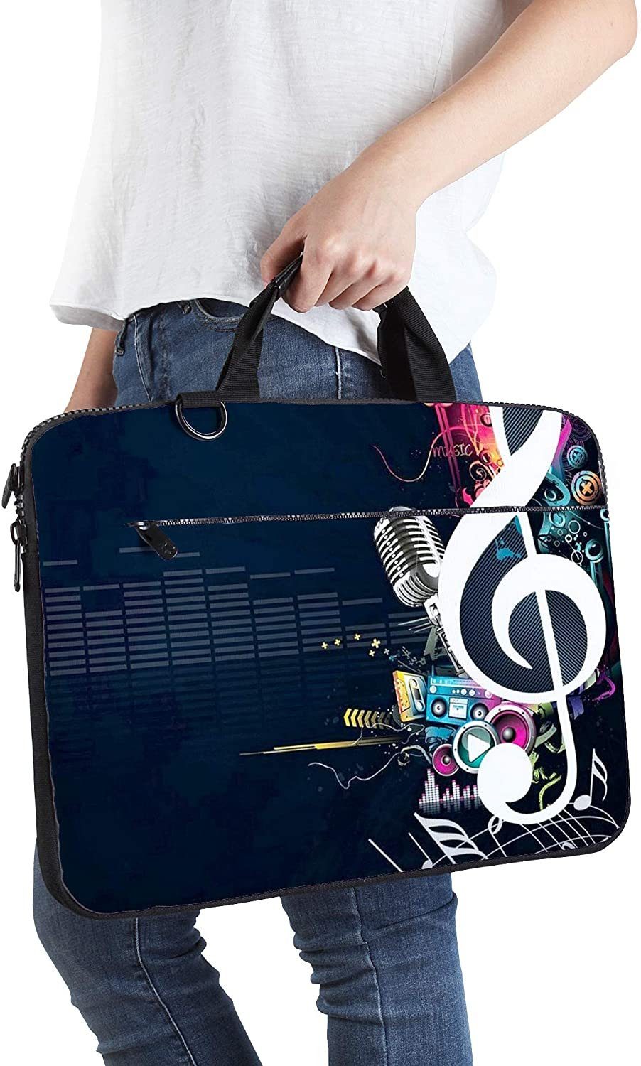 MAXLVL Laptoptasche 15.6 / 17.3 Zoll (Notebooktasche aus Canvas mit Zubehörfach), Schmutz- & Wasserabweisend
