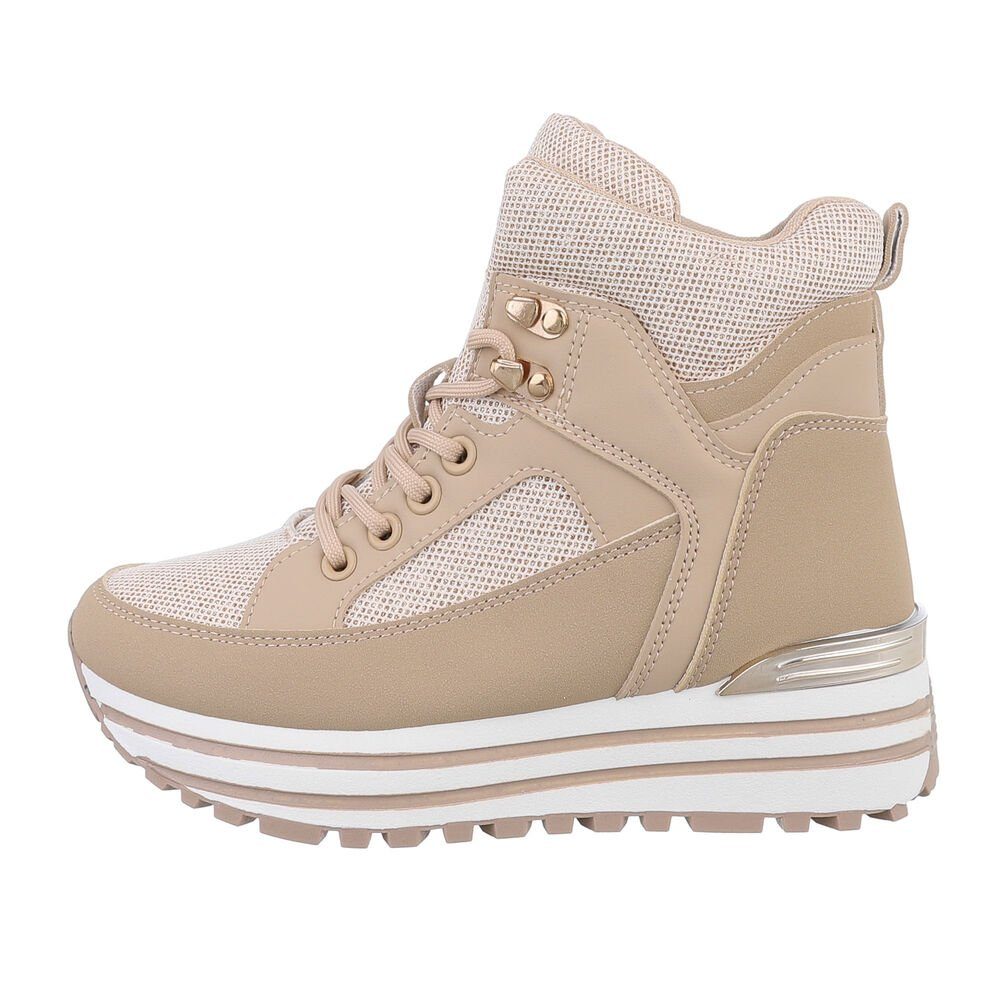 Ital-Design Damen High-Top Freizeit Sneakerboots Keilabsatz/Wedge Sneakers günstig online kaufen