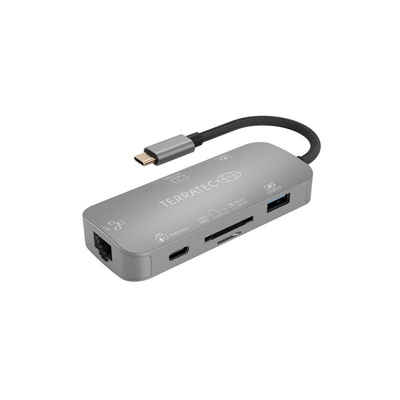 Terratec CONNECT C8 Dockingstation (Adapter mit USB-C PD, HDMI, 2x USB 3.0, Card Reader und RJ45)