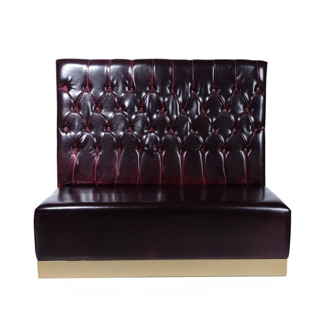 Xlmoebel 2-Sitzer Leder Sofa in Braun mit Art-déco-Stil und hohem Sitzkomfort, Sofa 1 Teile, Made in Europa