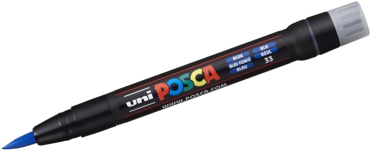 uni-ball Filzstift Fasermaler Uni Posca PCF-350 1-10mm dunkelblau