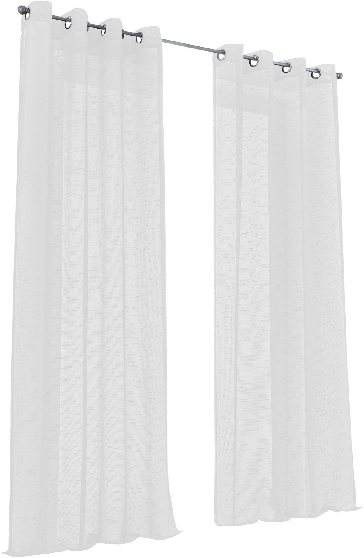 Kutti Vorhang Celtic (1 St), Ösen, halbtransparent, Gardine halbtransparent günstig online kaufen