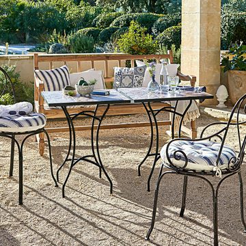 Mirabeau Gartentisch Tisch Céligny schwarz/beige/blau