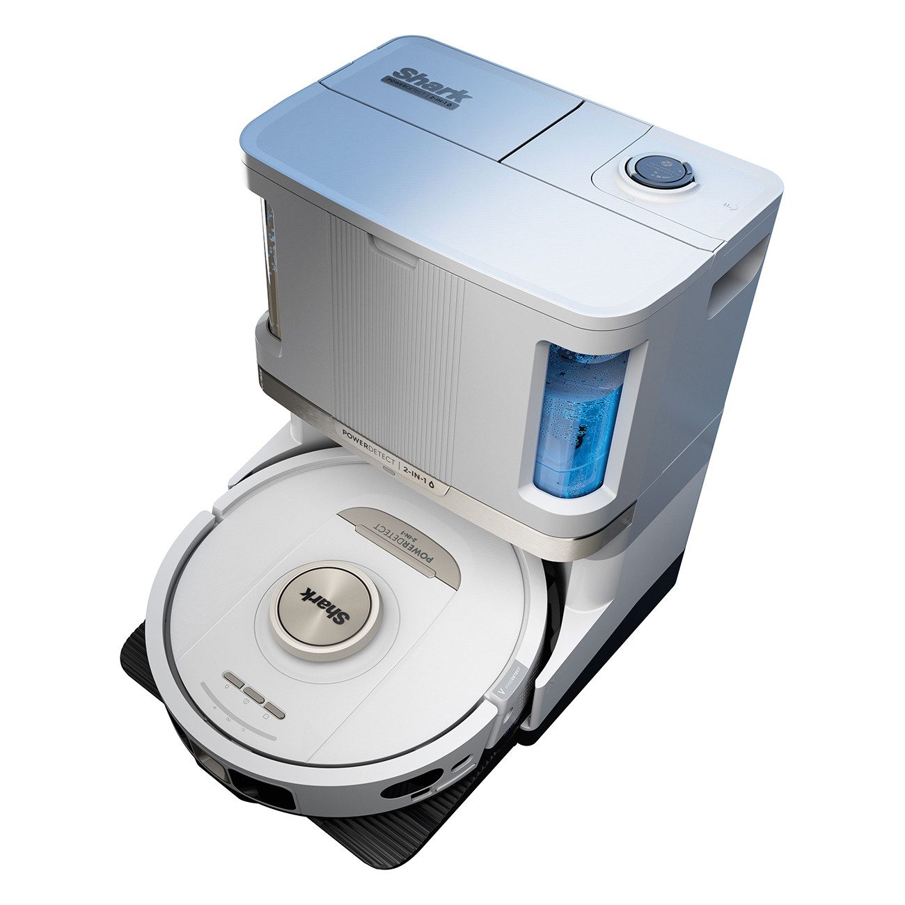 Shark Saugroboter PowerDetect NeverTouch Pro, ohne Beutel, App-Steuerbar, Hindernissensor, Rückkehr zur Station, Wischfunktion