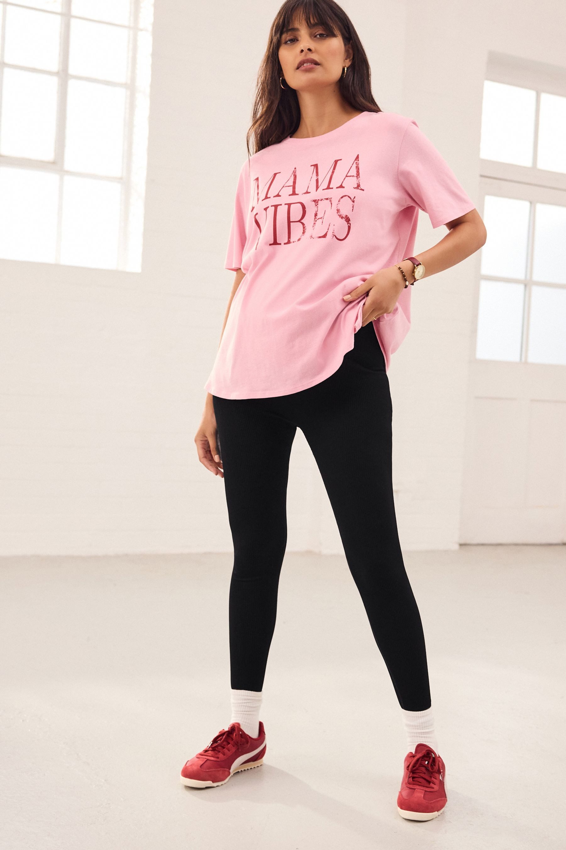 Next Umstandsleggings Gerippte, nahtlose Leggings, Umstandsmode (1-tlg)