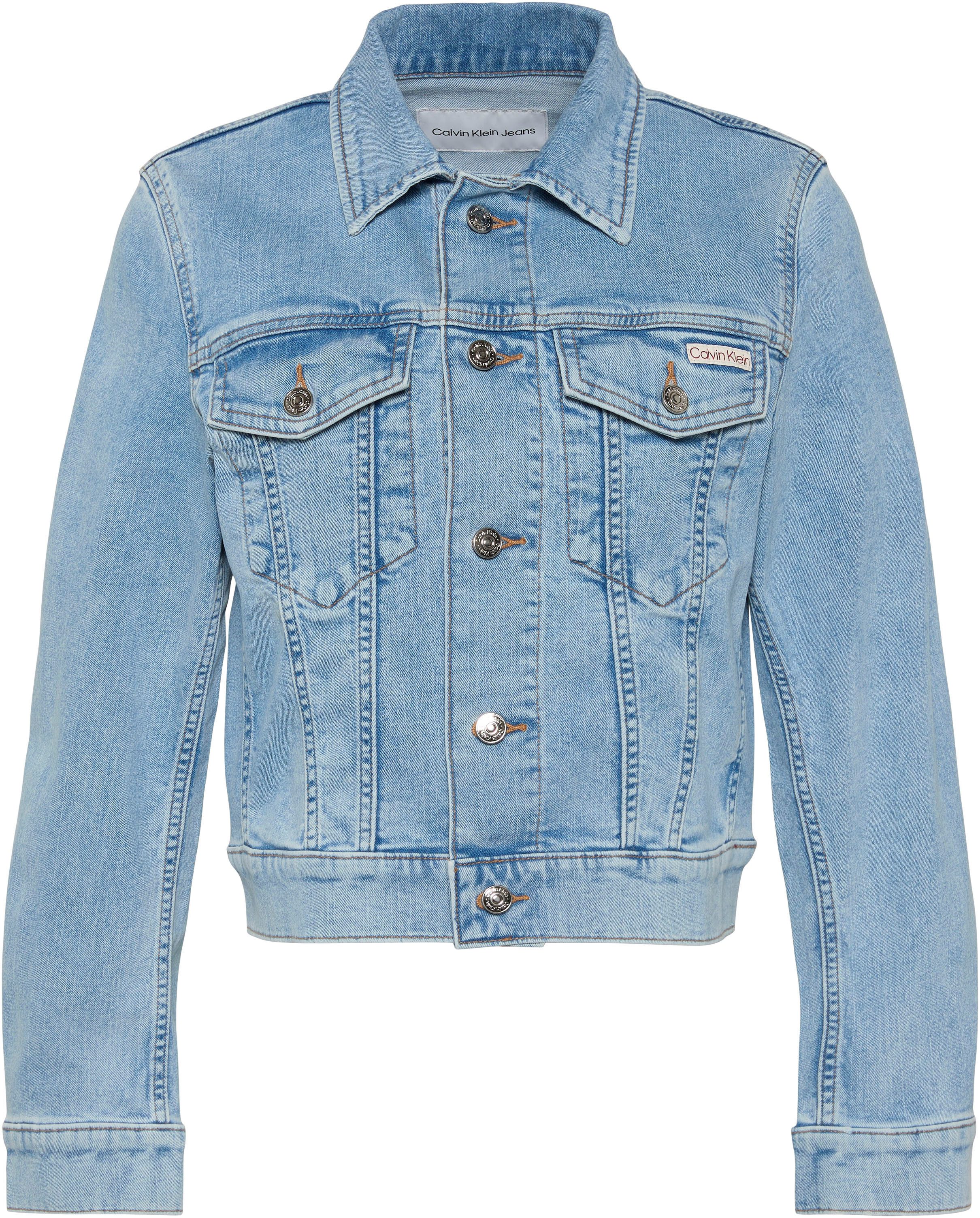Calvin Klein Jeans Jeansjacke CLASSIC TRUCKER COASTAL LIGHT Regular fit mit Rundhalsausschnitt