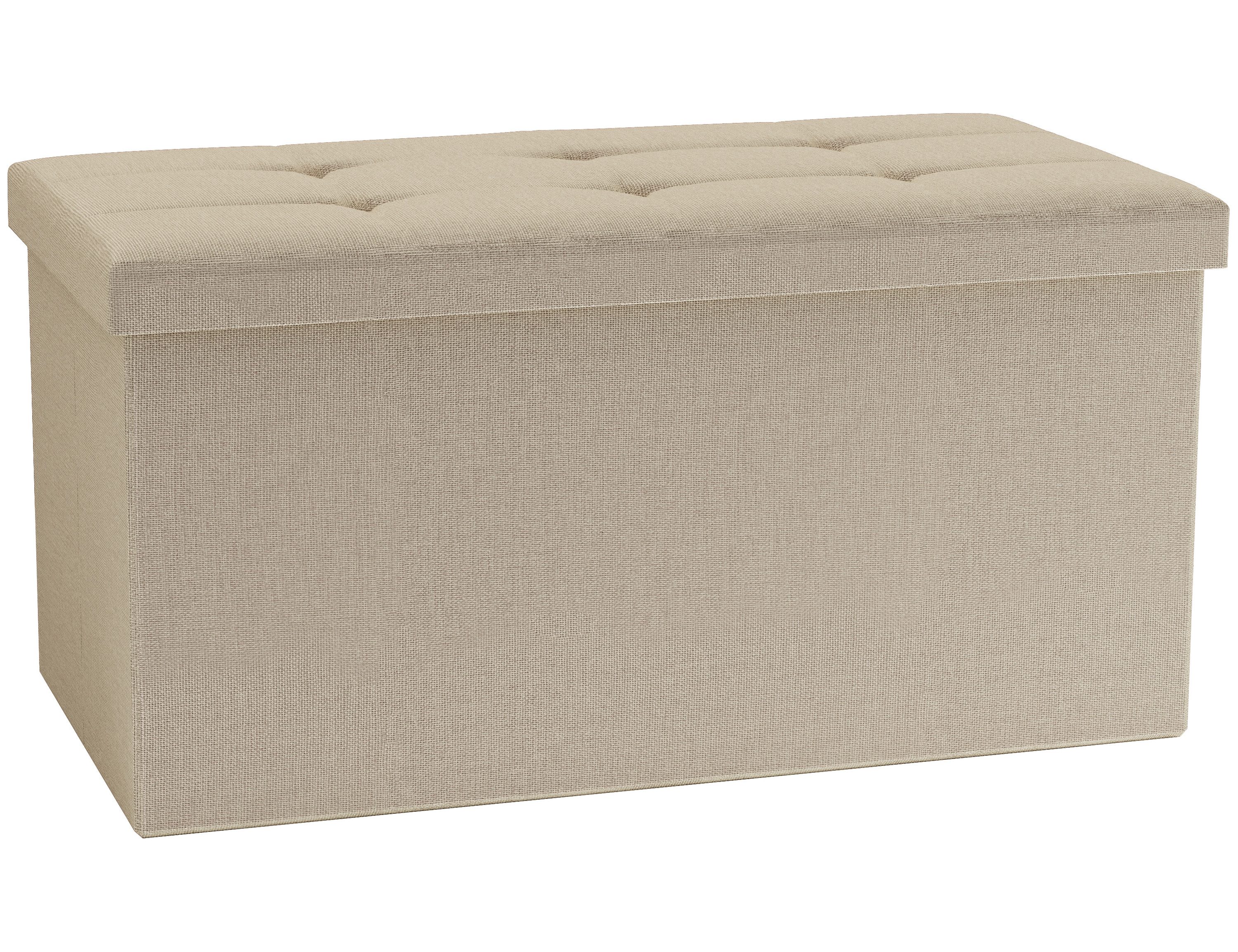 VCM Schuhbank Boxas B. 76 x T. 38 x H. 38 cm, Stoff-Sitztruhe, Kiste für flexiblen Einsatz in allen Wohnräumen