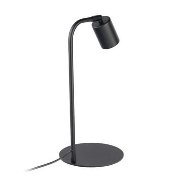 Licht-Erlebnisse Schreibtischlampe WILLEM, ohne Leuchtmittel, Tischlampe 40 cm klein Schwarz verstellbar Metall GU10