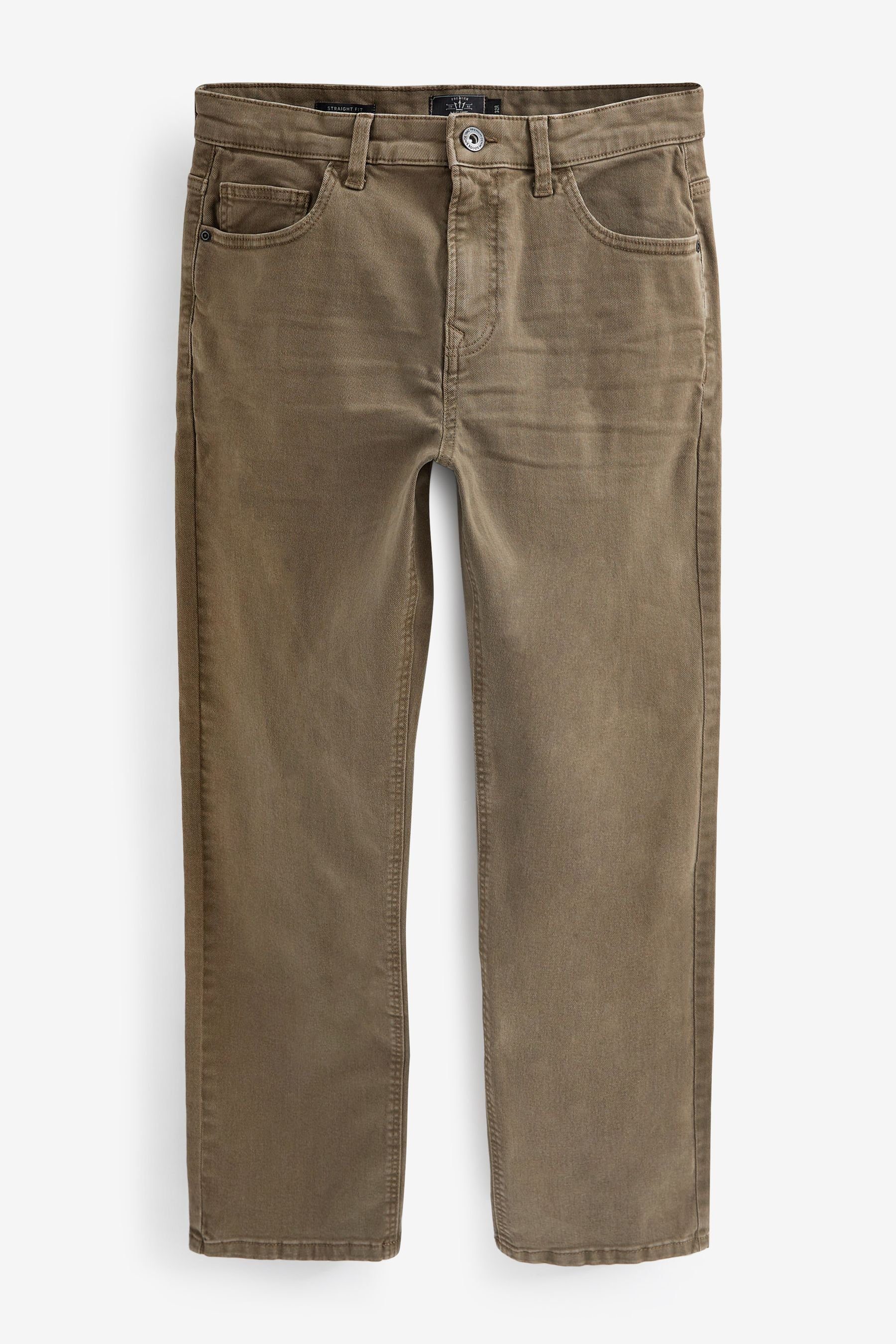 Next Slim-fit-Jeans Gefärbte Slim Fit Stretch-Jeans (1-tlg) Tan Brown