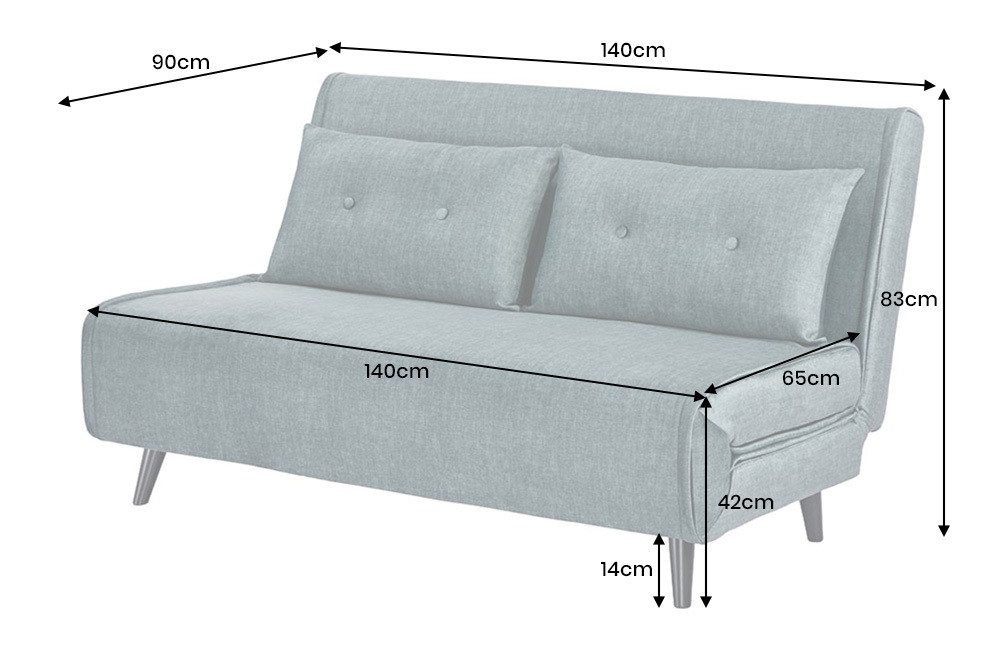 riess-ambiente Relaxsessel SMART MULTIFUNCTION 140cm petrol - Samt, Bettfunktion, FSC (Einzelartikel, 1-St), Ausziehbarer Schlafsessel - ideal für Arbeits-, Woh – Bild 3 von 5