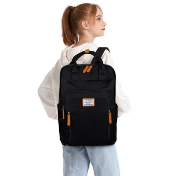 TAN.TOMI Freizeitrucksack Rucksack Damen, 15.6 Zoll Laptop Schulrucksack Teenager Mädchen, Schultasche Daypack Wasserdichter Elegant für Schule Reise Arbeit